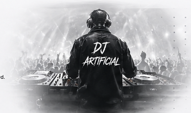 DJ Artificial performing before a crowd